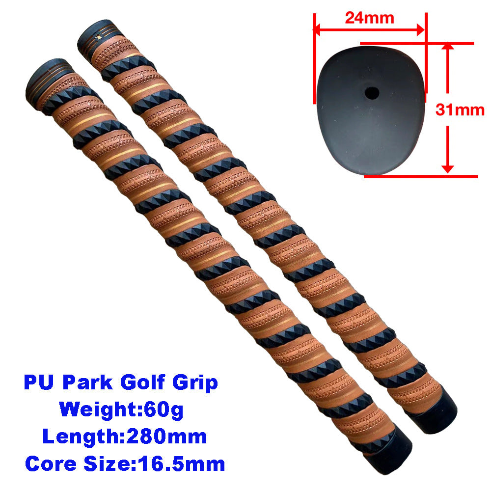 Golf‑Griff aus PU‑Leder mit Gummiröhre | LuxeStyle