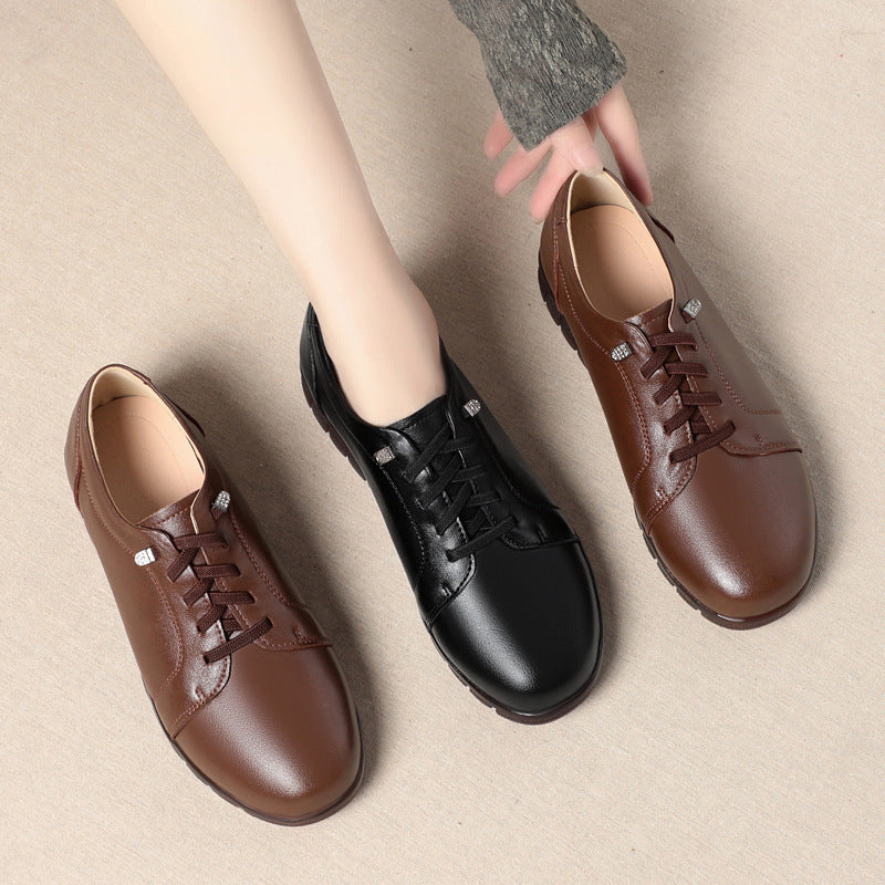 Damen Leder Slipper mit weicher Sohle