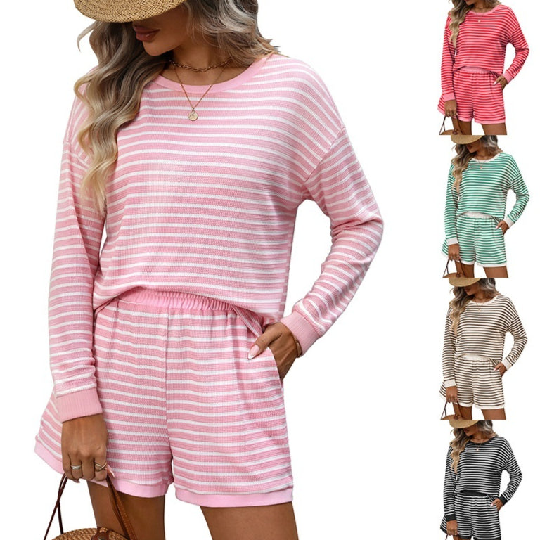 Color-Block Shorts Zweiteiler für Damen