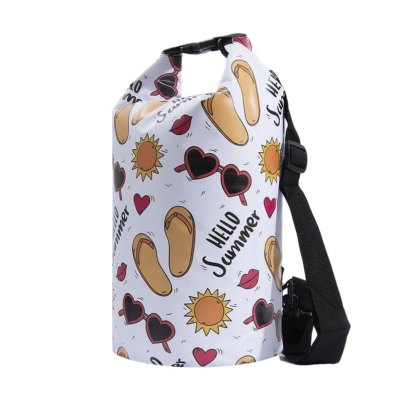 Wasserdichter Dry Bag mit Blumenprint, 10L