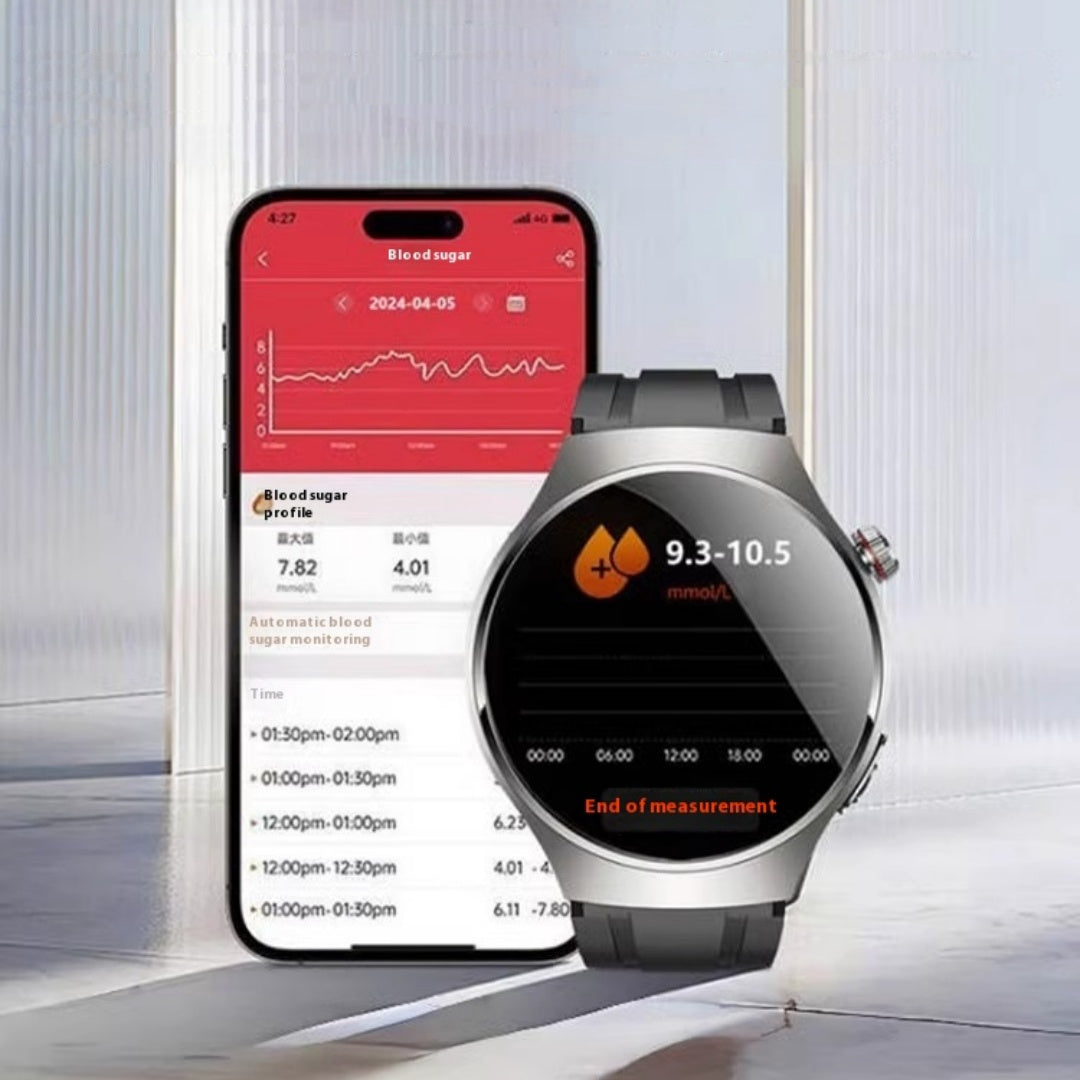 Smartwatch mit EKG, Blutdruck- und Blutzuckermessung