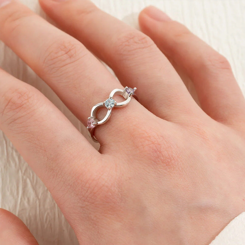 Unendlichkeitssymbol Geburtsstein Ring