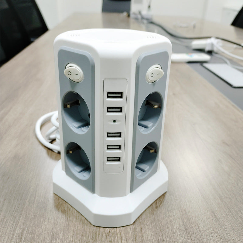 Tischsteckdose mit 3 Schuko- und 4 USB-Anschlüssen
