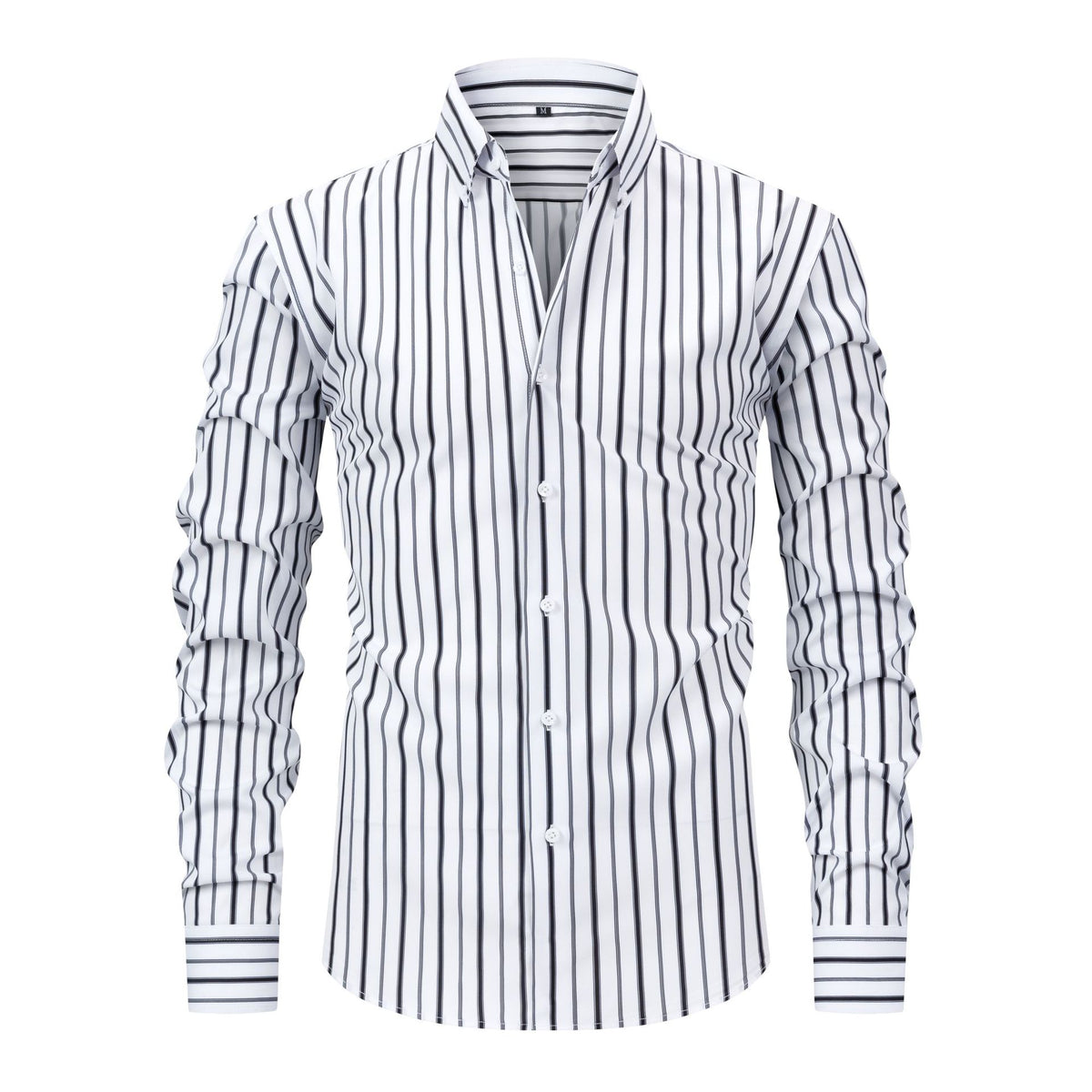 Herren Hemd gestreift mit Revers und langen Ärmeln – Bild 10 | LuxeStyle