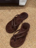 Korean-Style Leder Flip-Flops