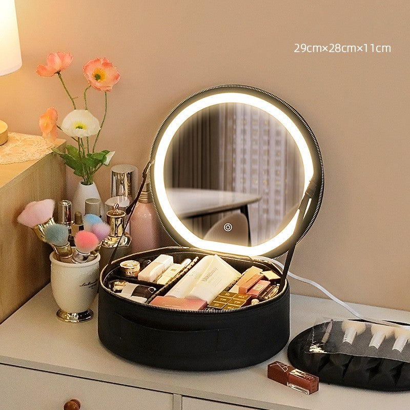 Smarte LED Schminktasche mit Spiegel
