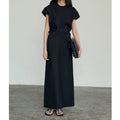 Elegantes Midi-Kleid mit Patchwork