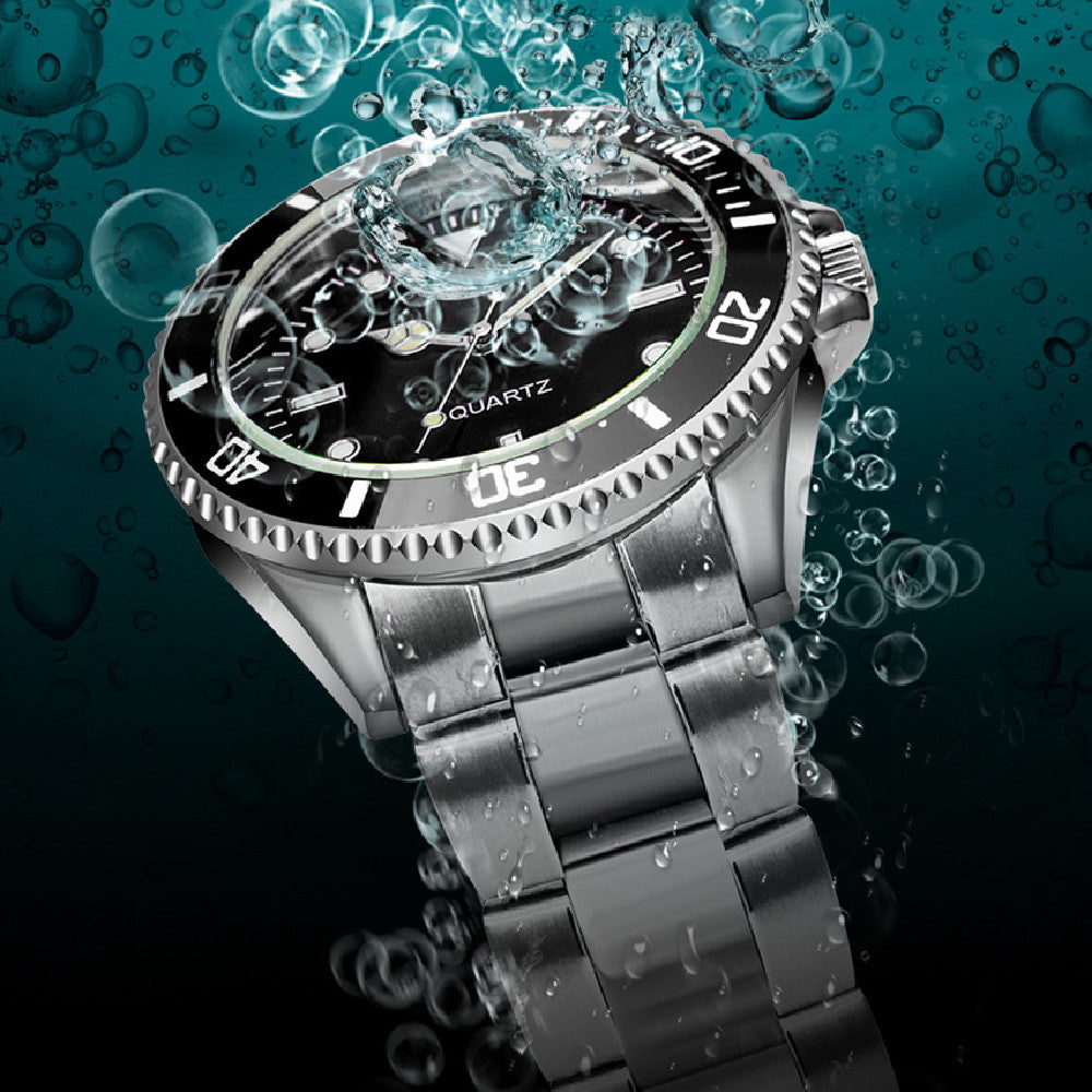 Wasserdichte Quarzuhr mit Edelstahlarmband – Bild 3 | LuxeStyle