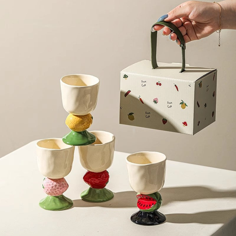 Keramik-Becher mit Frucht-Design – Bild 3 | LuxeStyle