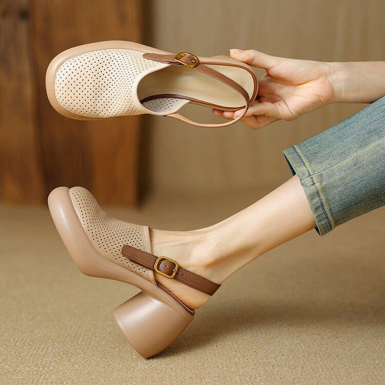 Plateau-Sandalen mit runder Kappe – Bild 5 | LuxeStyle