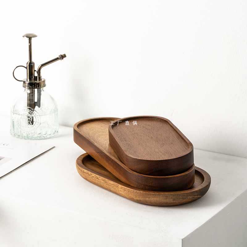 Holz-Tray oval, japanischer Stil