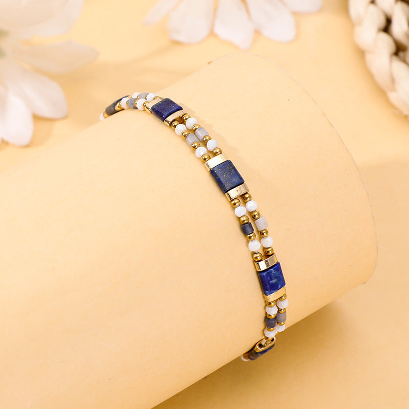 Boho Armband mit Türkis und Lapislazuli – Bild 7 | LuxeStyle