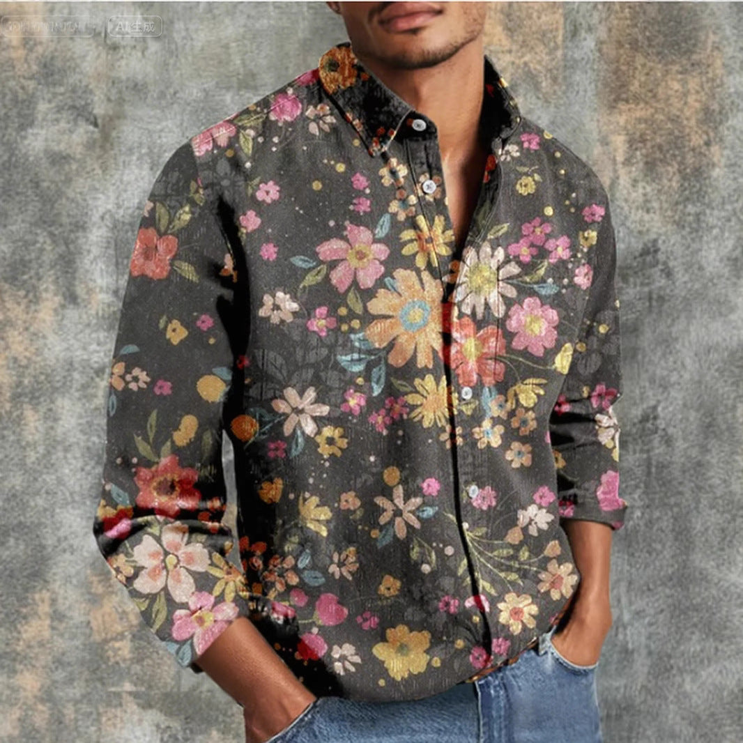 Herren Langarmhemd im Retro-Look | LuxeStyle