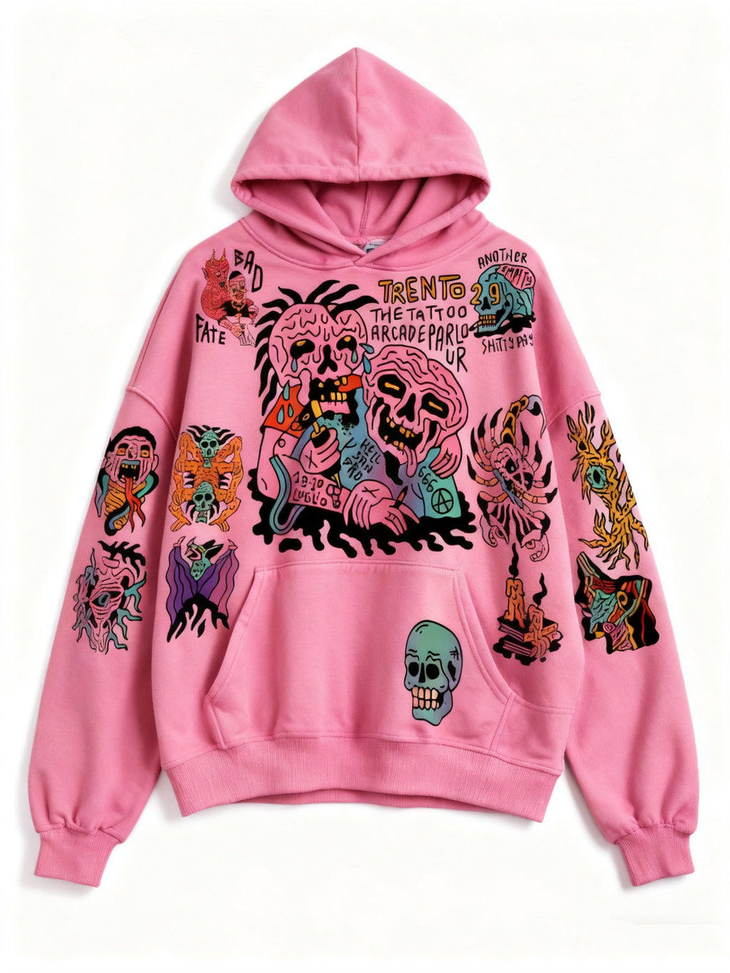 Freizeit-Pullover mit Print aus Polyester