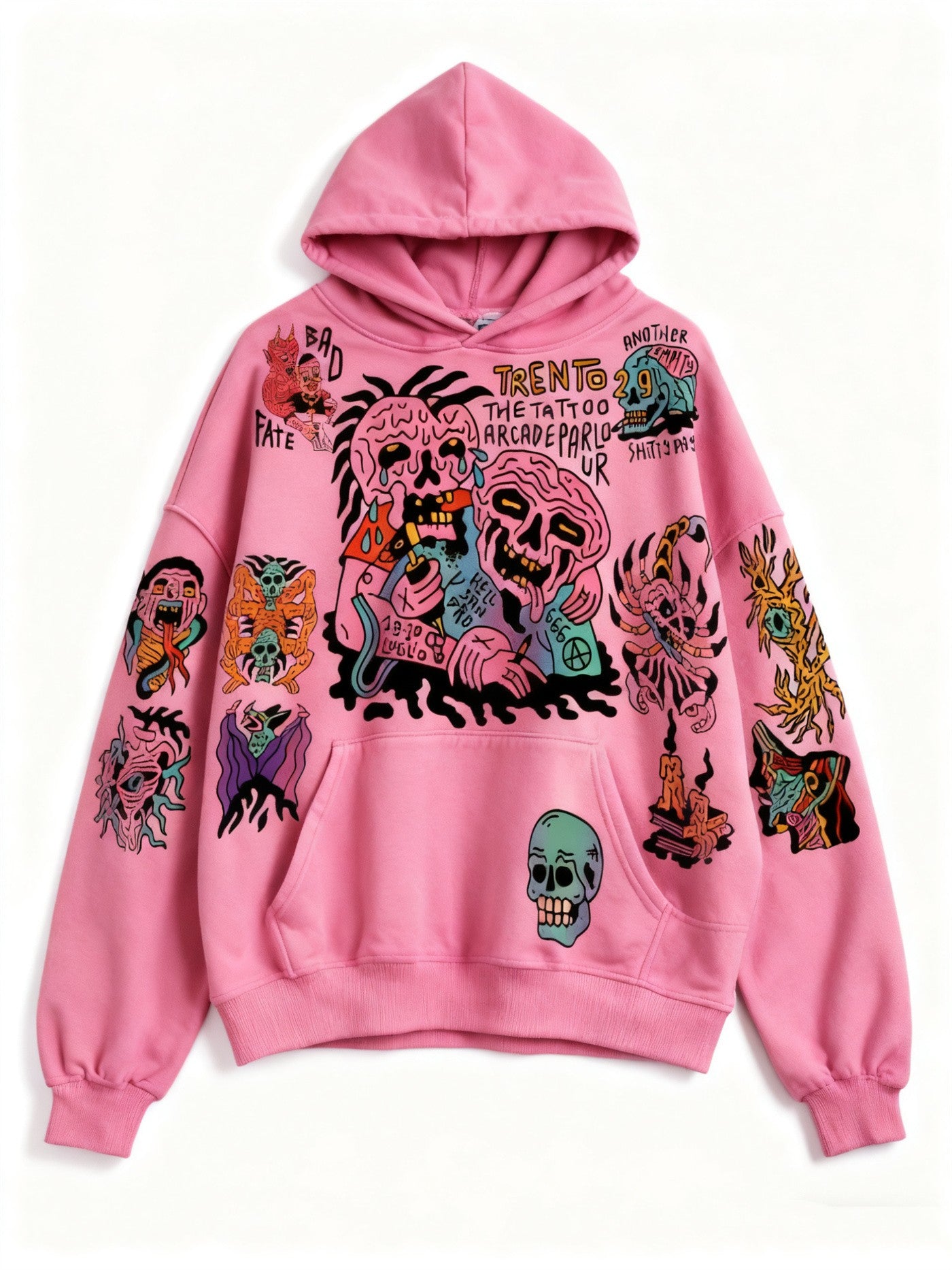 Freizeit-Pullover mit Print aus Polyester