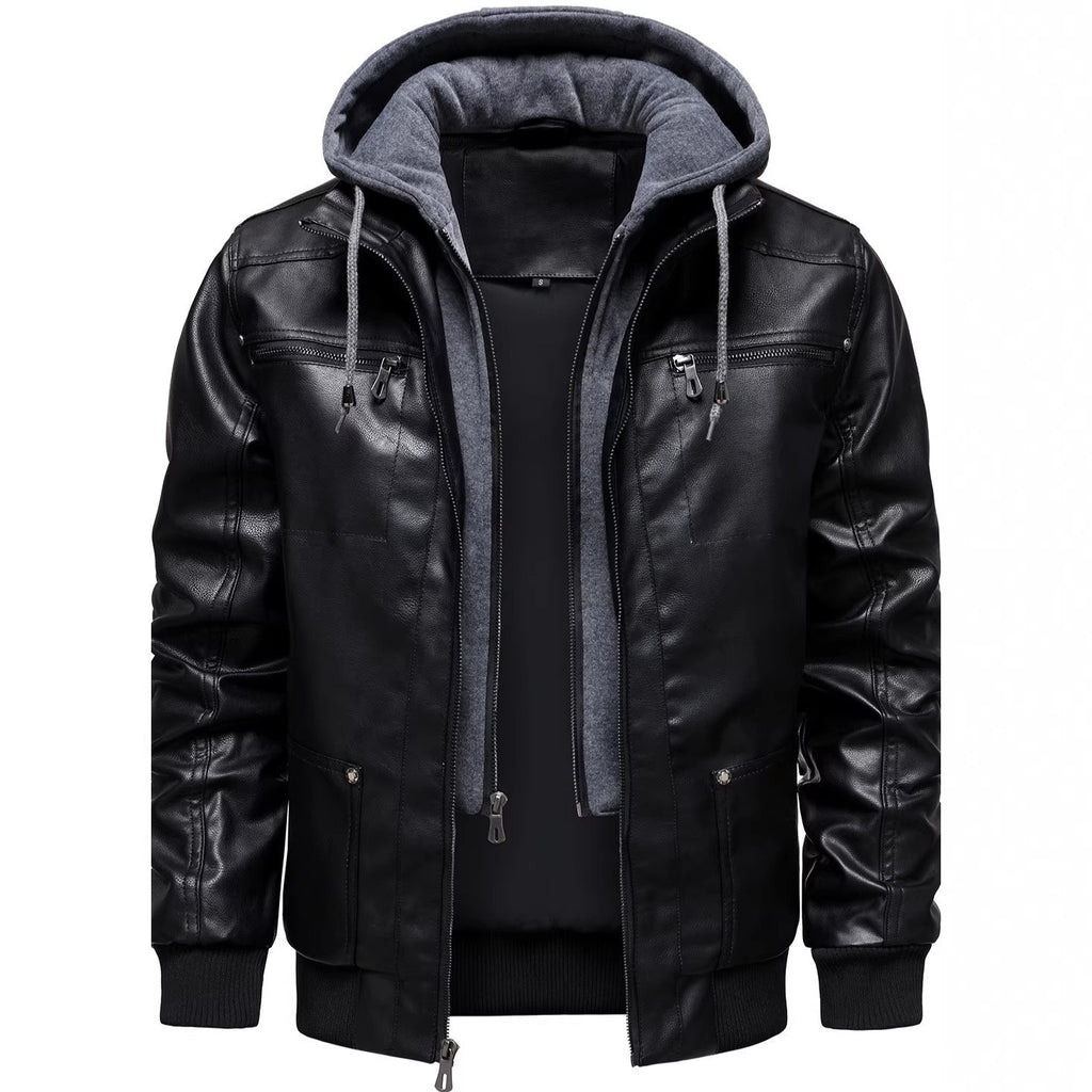 Herren-PU-Jacke, wärmend & stylisch für Frühling/Autumn