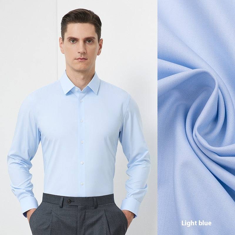 Herren Langarmhemd aus Maulbeerseide, bügelfrei | LuxeStyle