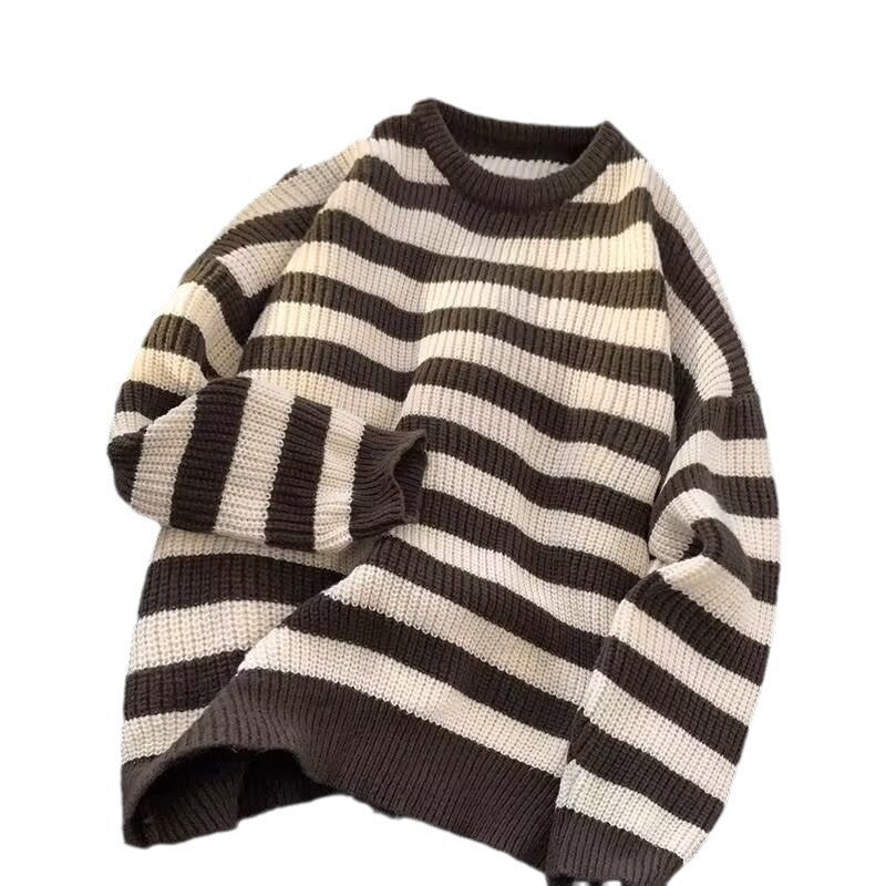 Striped Crew-Neck Pullover