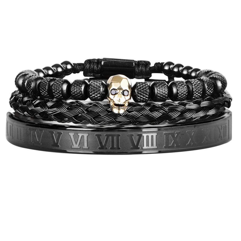 Ghost Head Armband-Set aus Edelstahl – Bild 6 | LuxeStyle