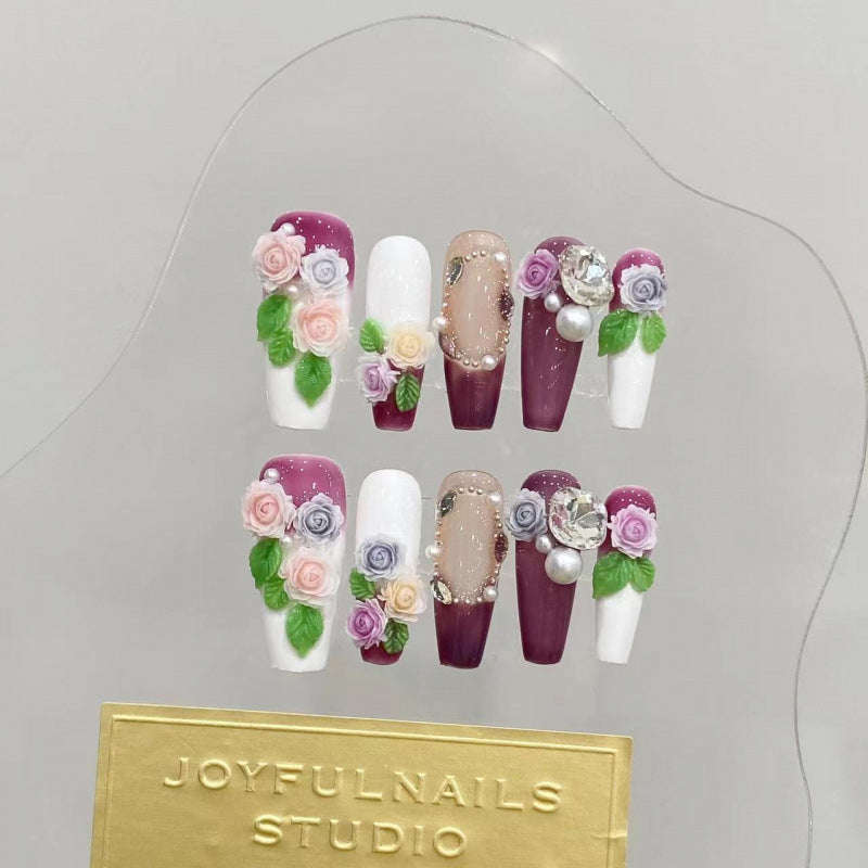 Nagelart Blumen Motiv