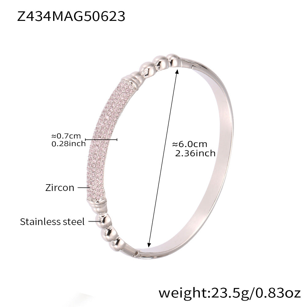 Zirkonarmband aus Edelstahl – Bild 3 | LuxeStyle