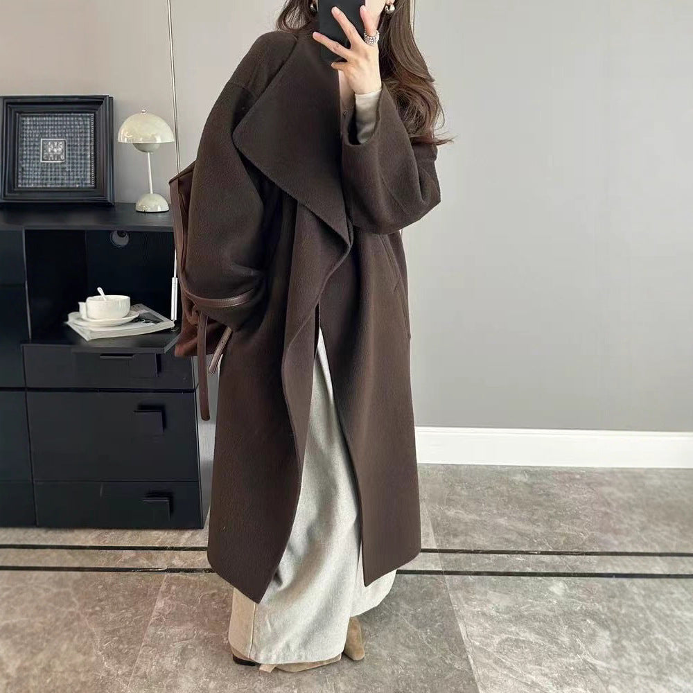 Eleganter Doubleface-Wollmantel für Damen