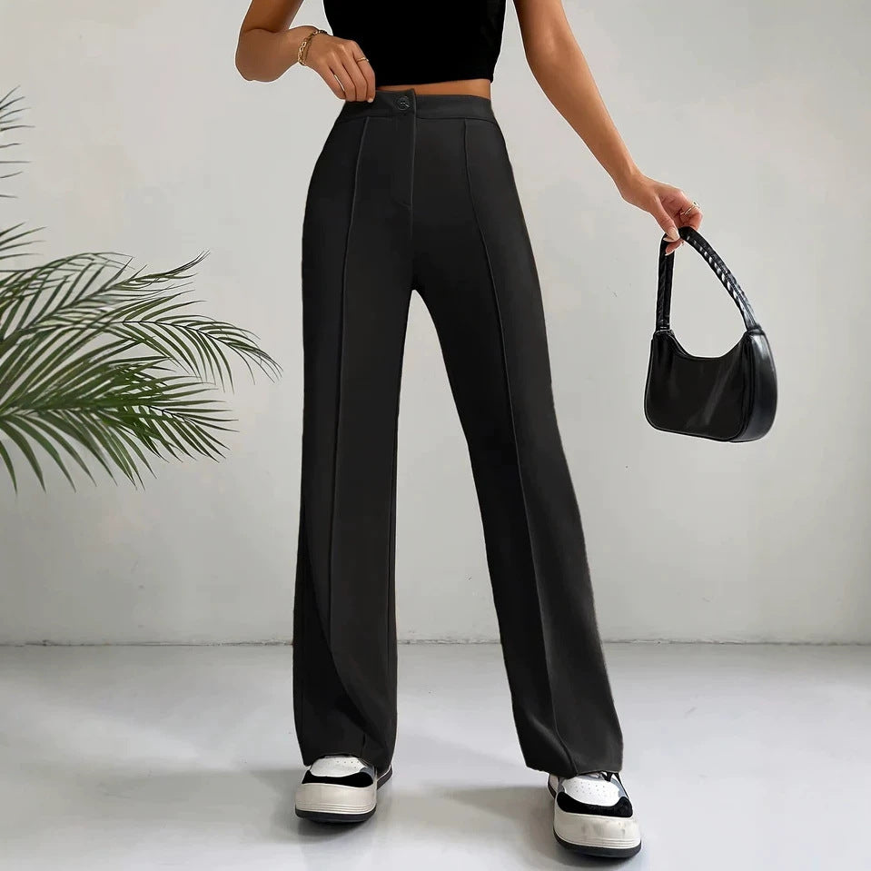 Elegante Straight Flare Hose mit hoher Taille