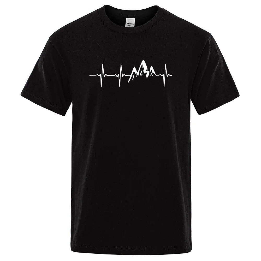 Mountain EKG Kurzarm-Shirt für Paare
