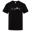Mountain EKG Kurzarm-Shirt für Paare – Bild 1 | LuxeStyle