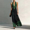 Damen Color-Block Slip Dress mit V-Ausschnitt – Bild 10 | LuxeStyle