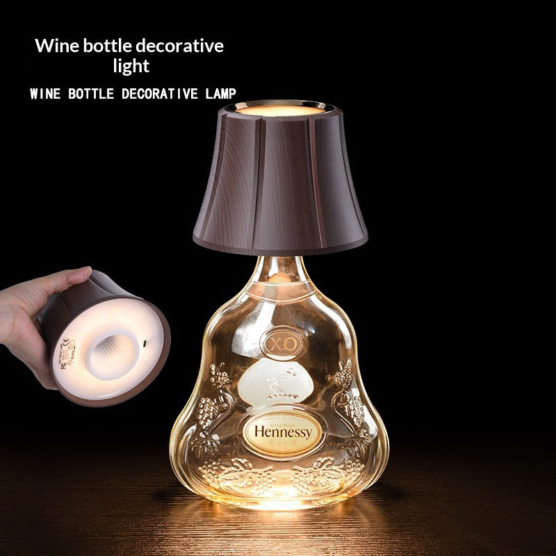 Flaschenlampe mit Holzmaserung – Bild 5 | LuxeStyle