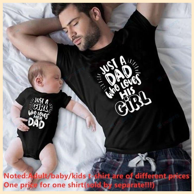 Partnerlook T-Shirt "Just A Dad Who Loves His Girl" – Bild 1 | LuxeStyle