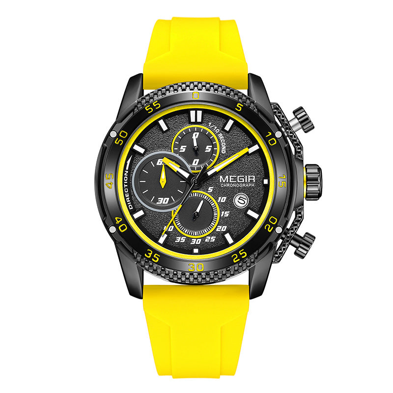 Multifunktionale Chronographen-Uhr mit Silikonarmband – Bild 4 | LuxeStyle