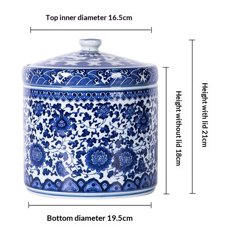 Blau-weisse Keramikdose für Tee & Gewürze – Bild 8 | LuxeStyle