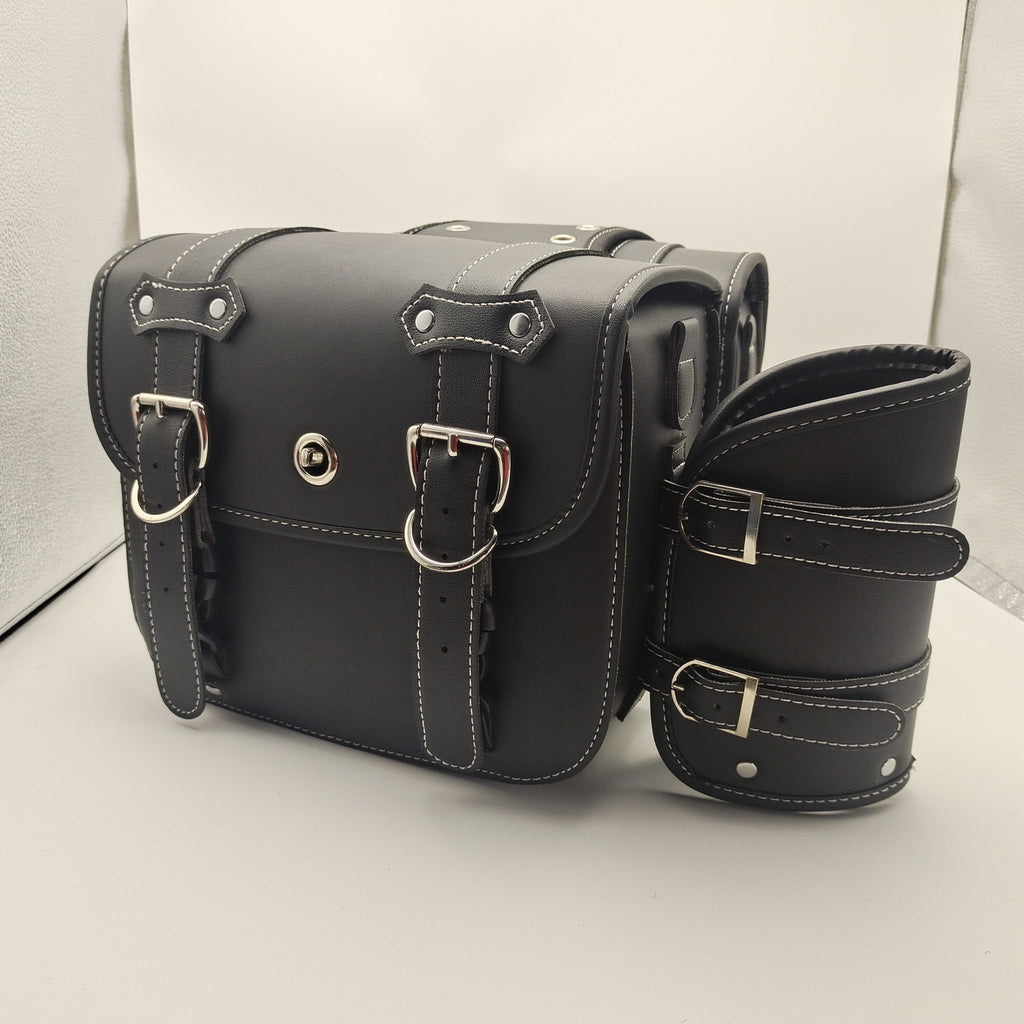 Motorrad Seitentasche aus synthetischem Leder – Bild 2 | LuxeStyle