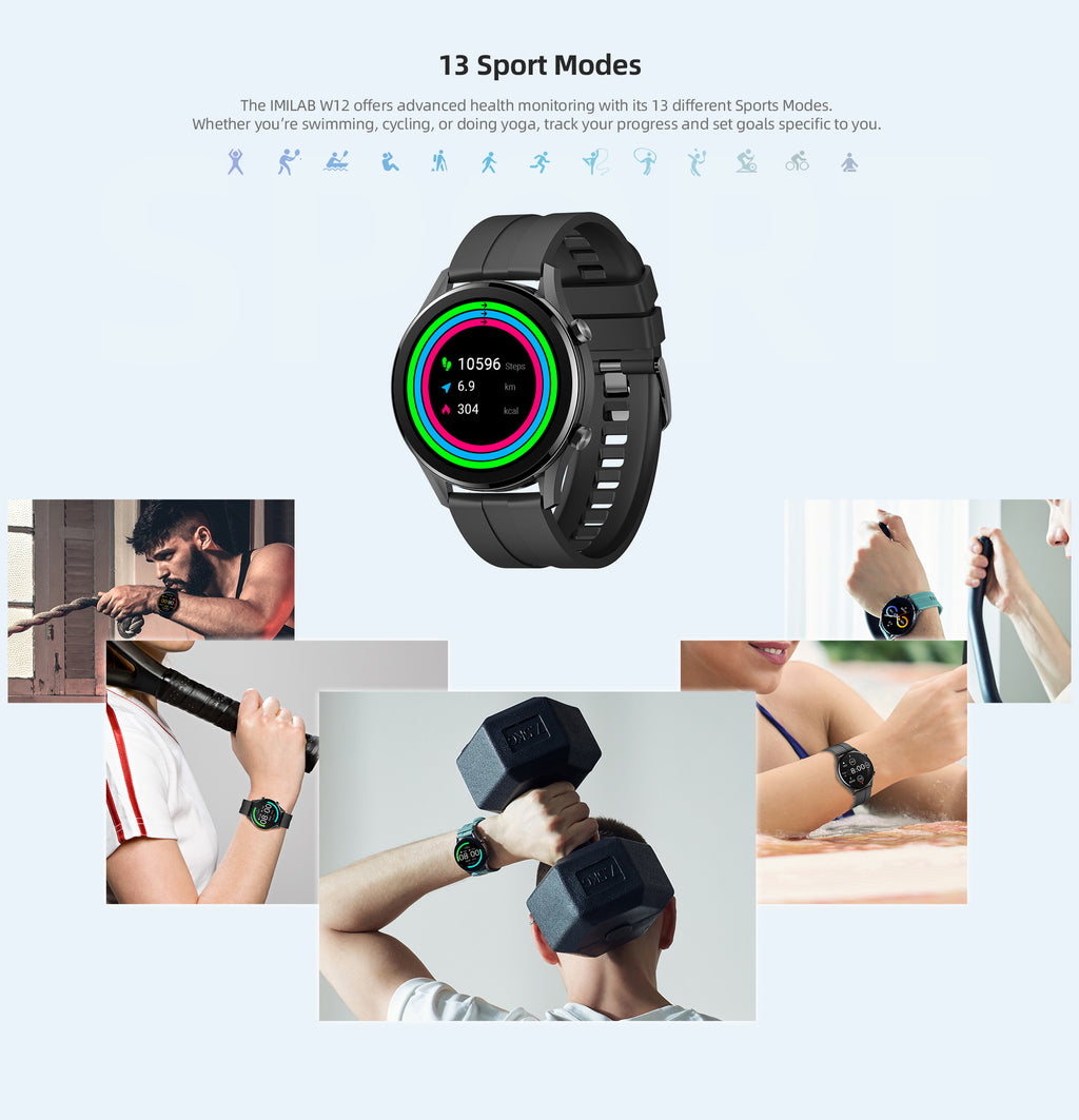 IMILAB W12 Smartwatch – Fitness Tracker – Bild 7 | LuxeStyle