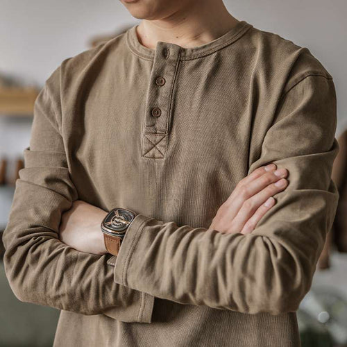 American Vintage-Henley-Shirt Herren