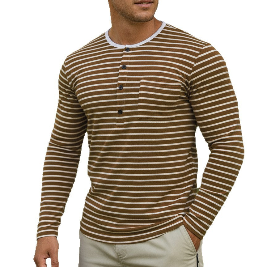 Herren Langarmshirt Gestreift – Bild 4 | LuxeStyle