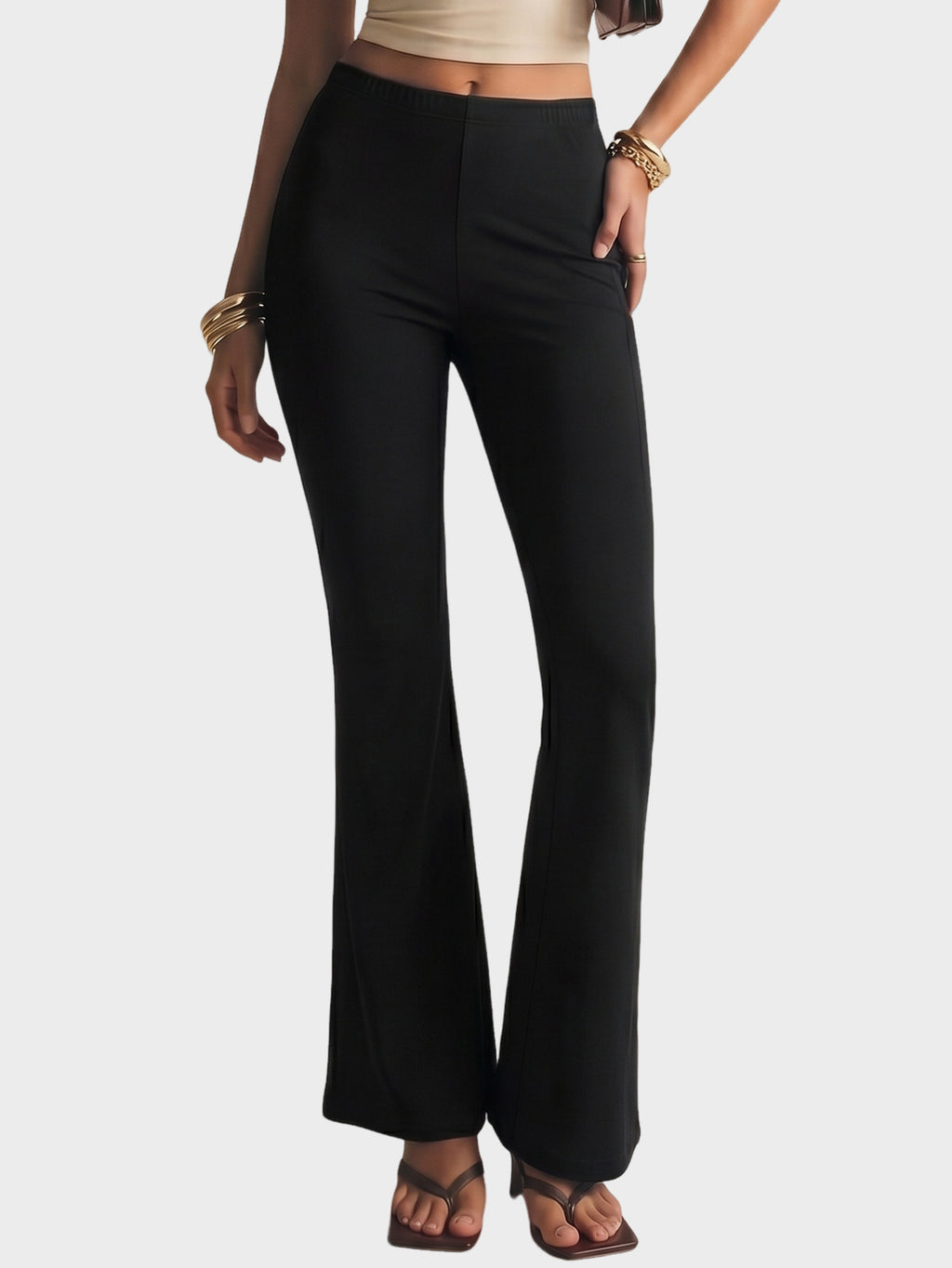 High-Waist Bootcut Sporthose für Damen