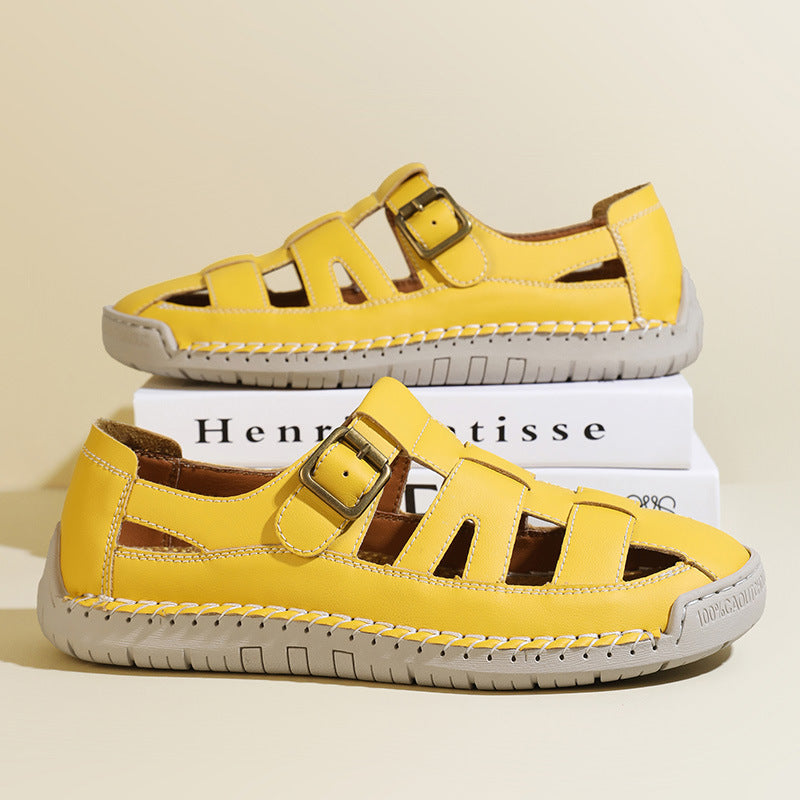 Handgefertigte runde Sandalen mit rutschfester Sohle – Bild 8 | LuxeStyle