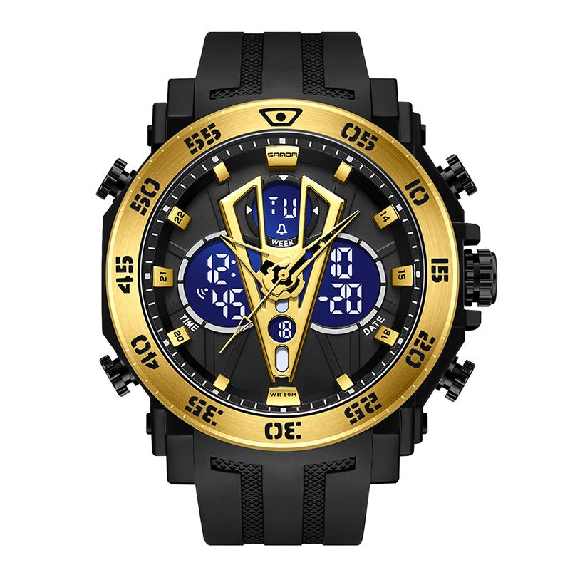 Herrenuhr mit Doppelanzeige