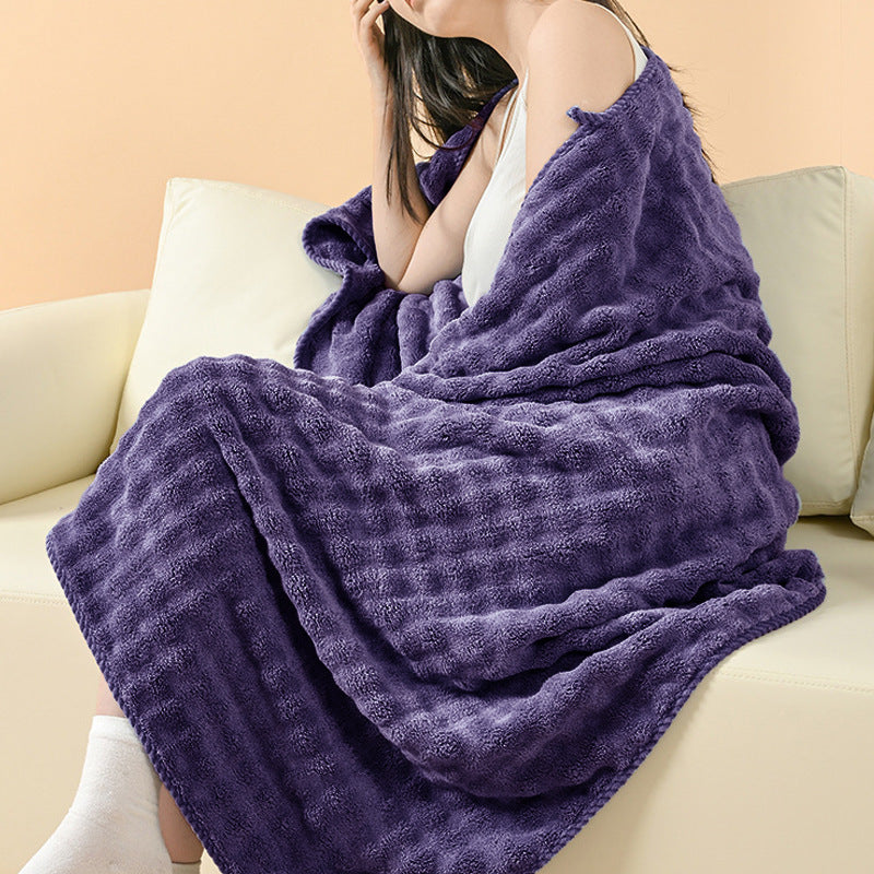 Extra dickes, superweiches Korallenfleece Badetuch