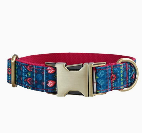 Halsband- und Leinen-Set «Red Lotus»
