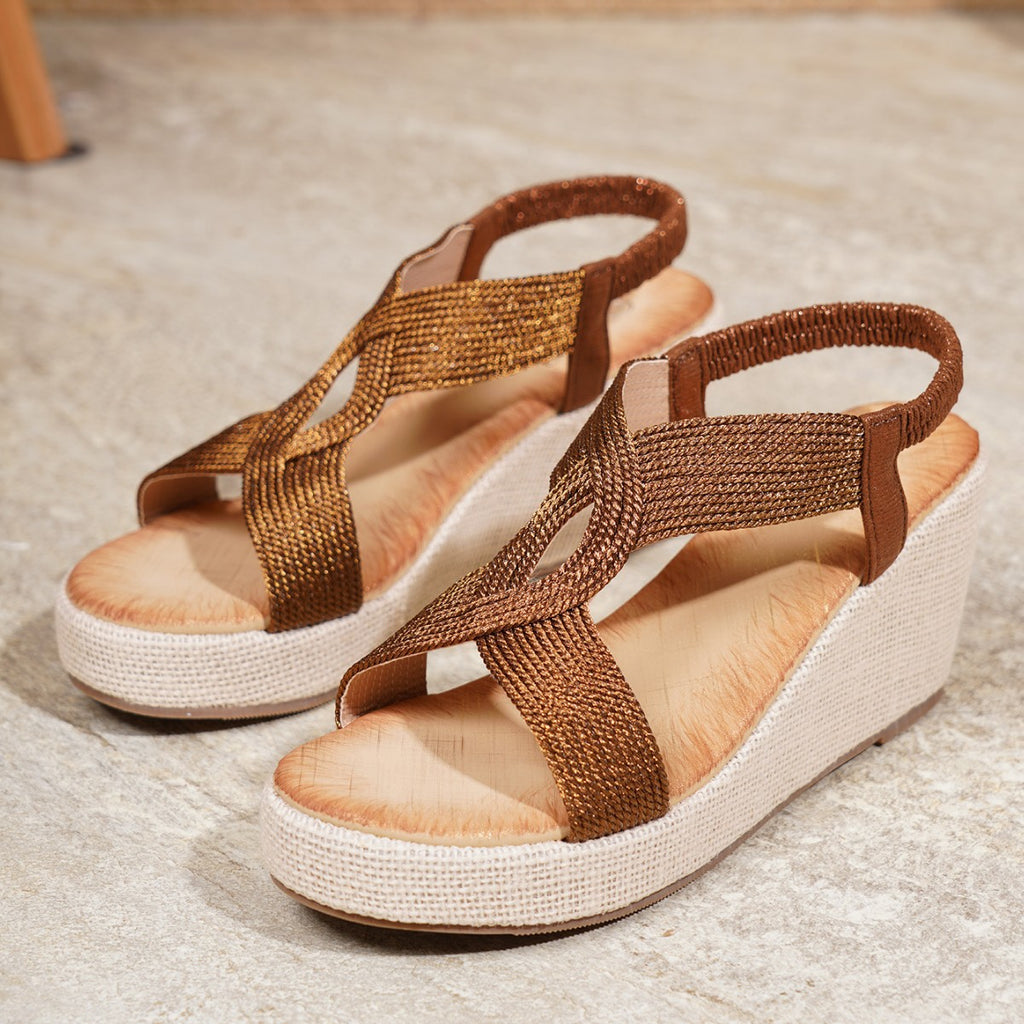 Bequeme Plateau-Sandalen