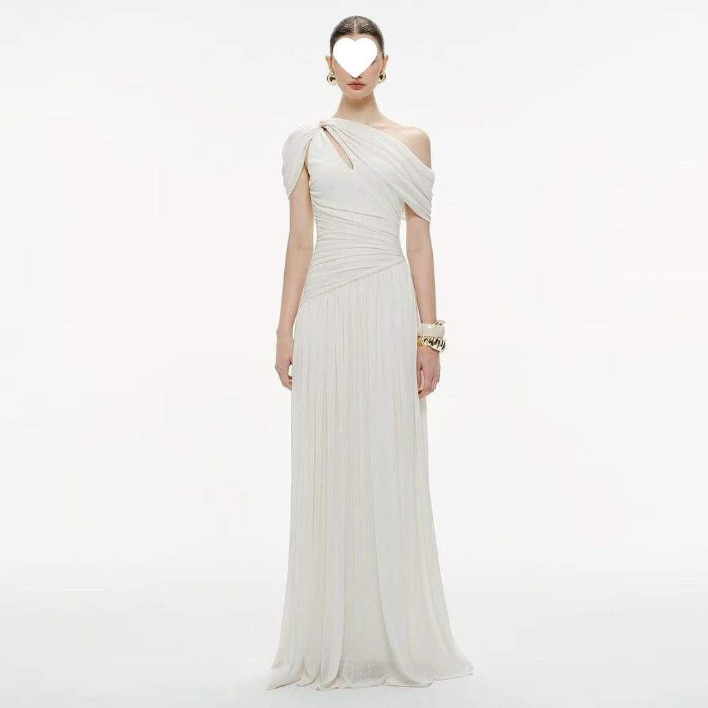 Französisches Off-Shoulder Midikleid mit Twist-Detail – Bild 6 | LuxeStyle