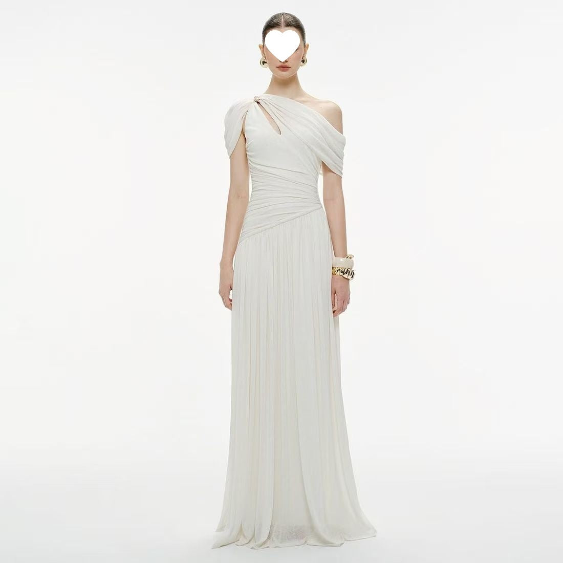 Französisches Off-Shoulder Midikleid mit Twist-Detail – Bild 6 | LuxeStyle