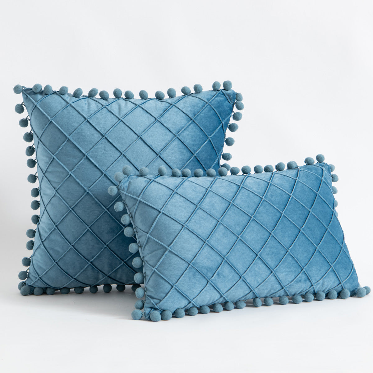 Samt Kissenbezug mit Rautenmuster und Quasten – Bild 19 | LuxeStyle