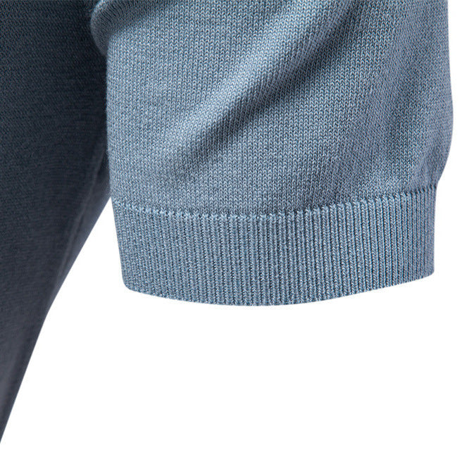 Color-Block Strickhemd mit Revers – Bild 1 | LuxeStyle