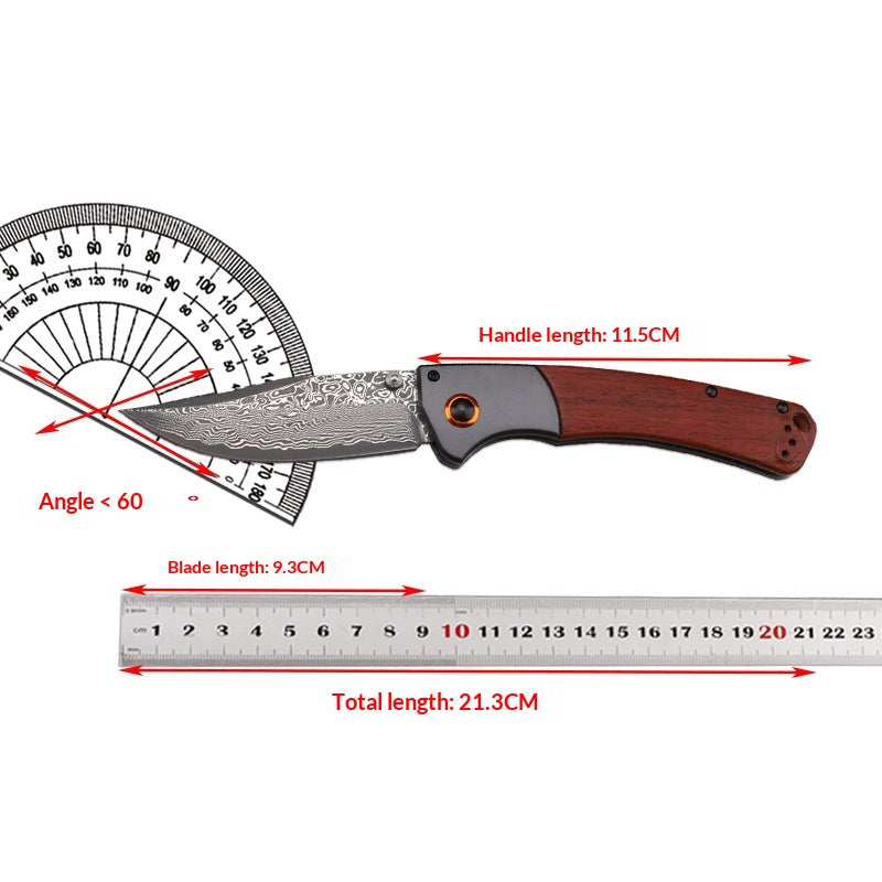 Fuda Taschenmesser aus Damaststahl – Ansicht 5