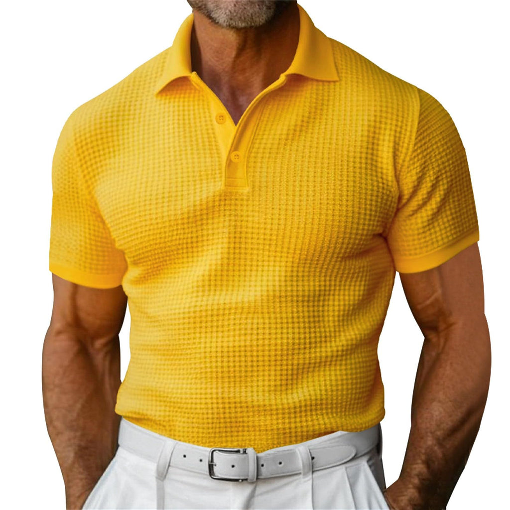 Waffel-Poloshirt mit Kurzarm für Herren | LuxeStyle
